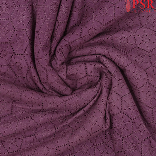 Jam Purple Hacoba Embroidery Running Material