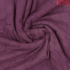Jam Purple Hacoba Embroidery Running Material