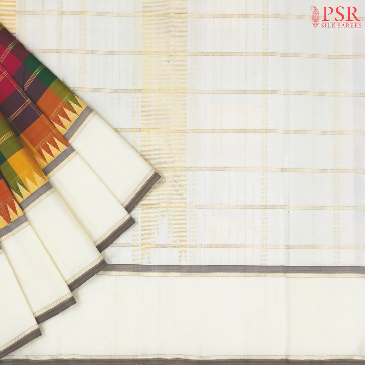 Multicolor Kanchipuram Silk Saree