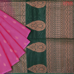 Dark Pink Silk Cotton Saree