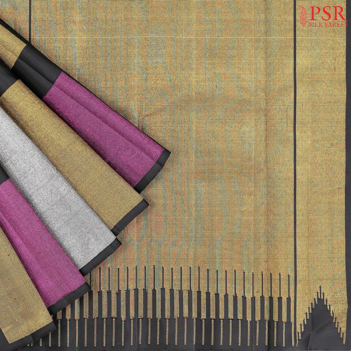 Black Kanchipuram Silk Saree