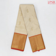 Light Beige Kanchipuram Silk Saree