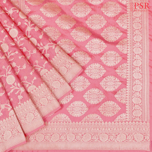 Pink Georgette Saree