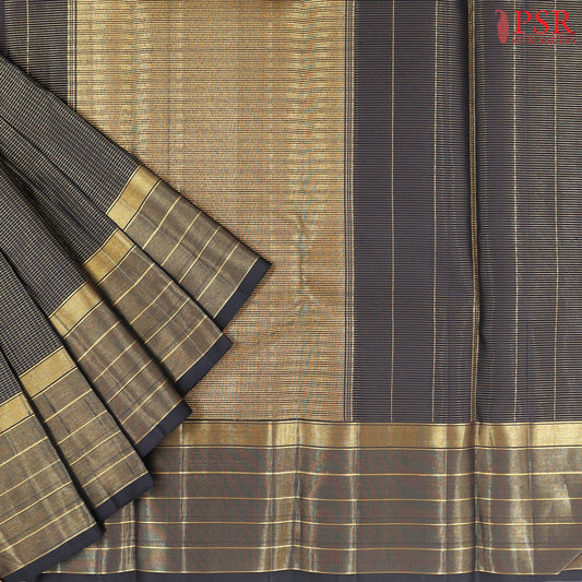 Black Kanchipuram Silk Saree