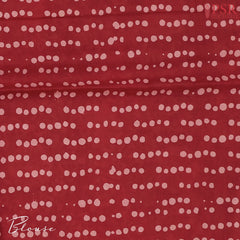 Cherry Red Silk Cotton Saree
