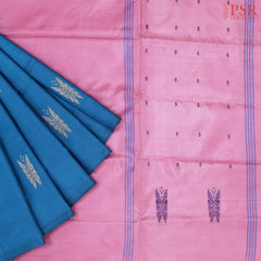 Cerulean Blue Vazhainaar Silk Saree