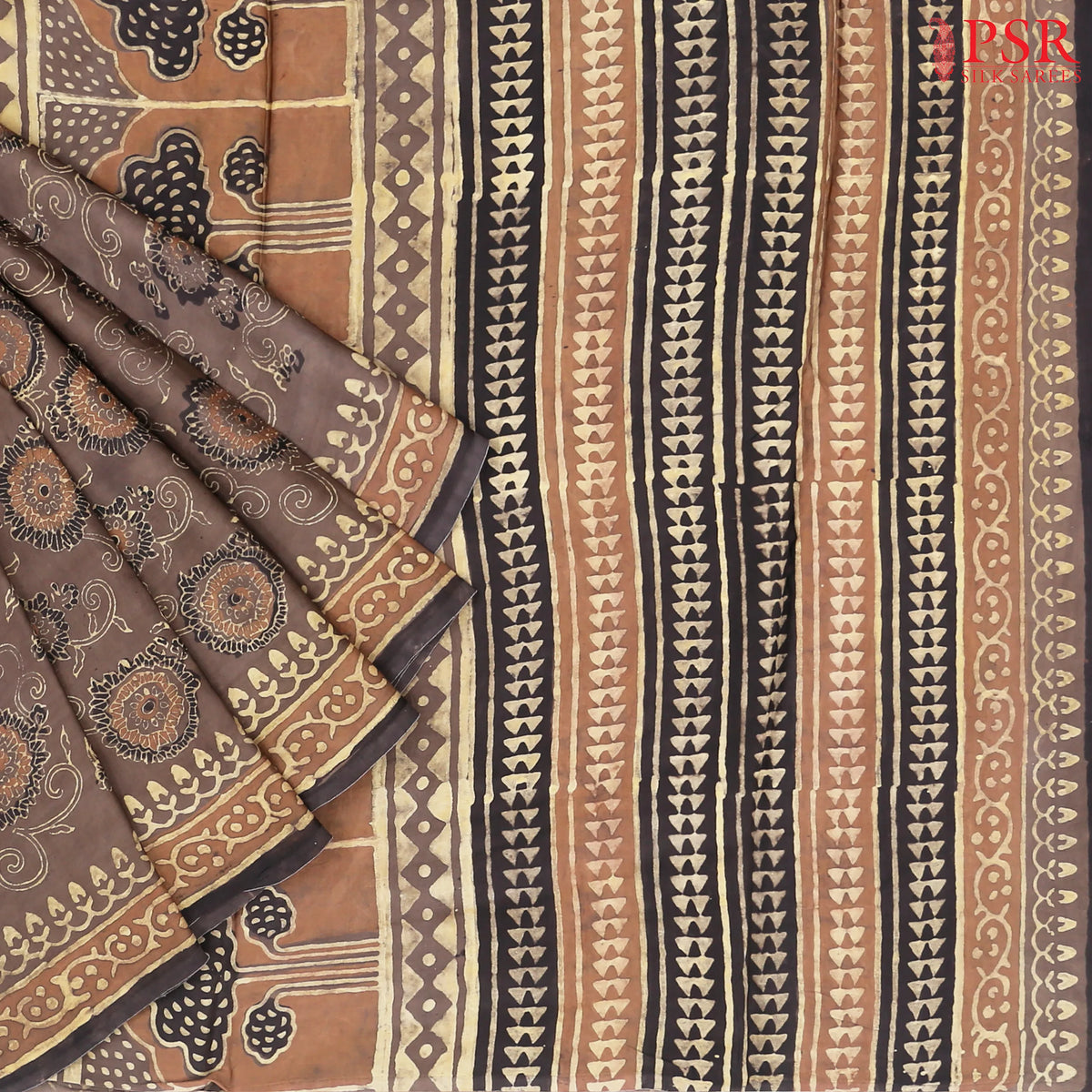 Dark Taupe Modal Silk Saree