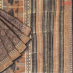 Dark Taupe Modal Silk Saree