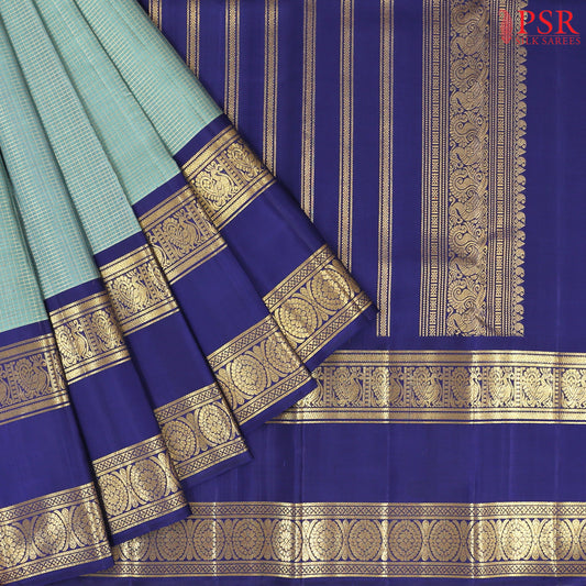 Aqua Lake Kanchipuram Silk Saree