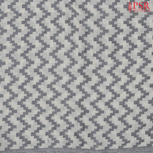 Off White Cotton Dobby Running Material