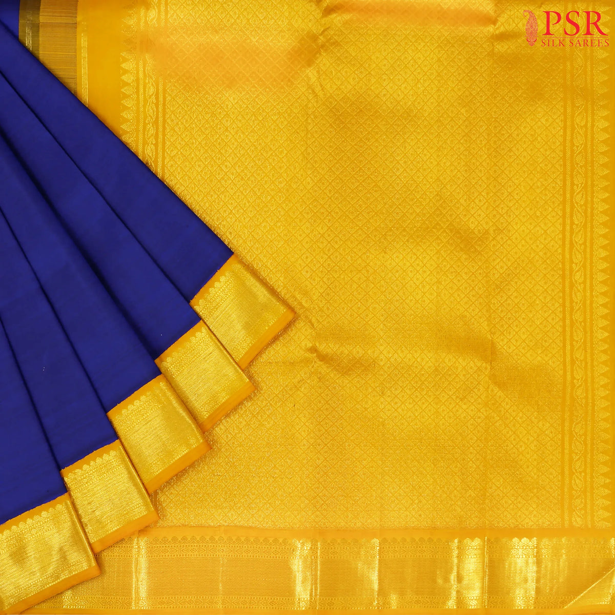 Navy Blue Kanchipuram Silk Saree