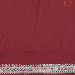 Maroon Georgette Laser Embroidery Saree