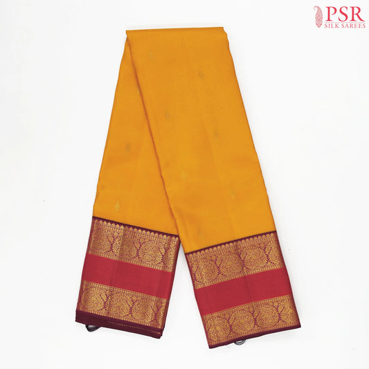 Turmeric Yellow Kanchipuram Silk Saree