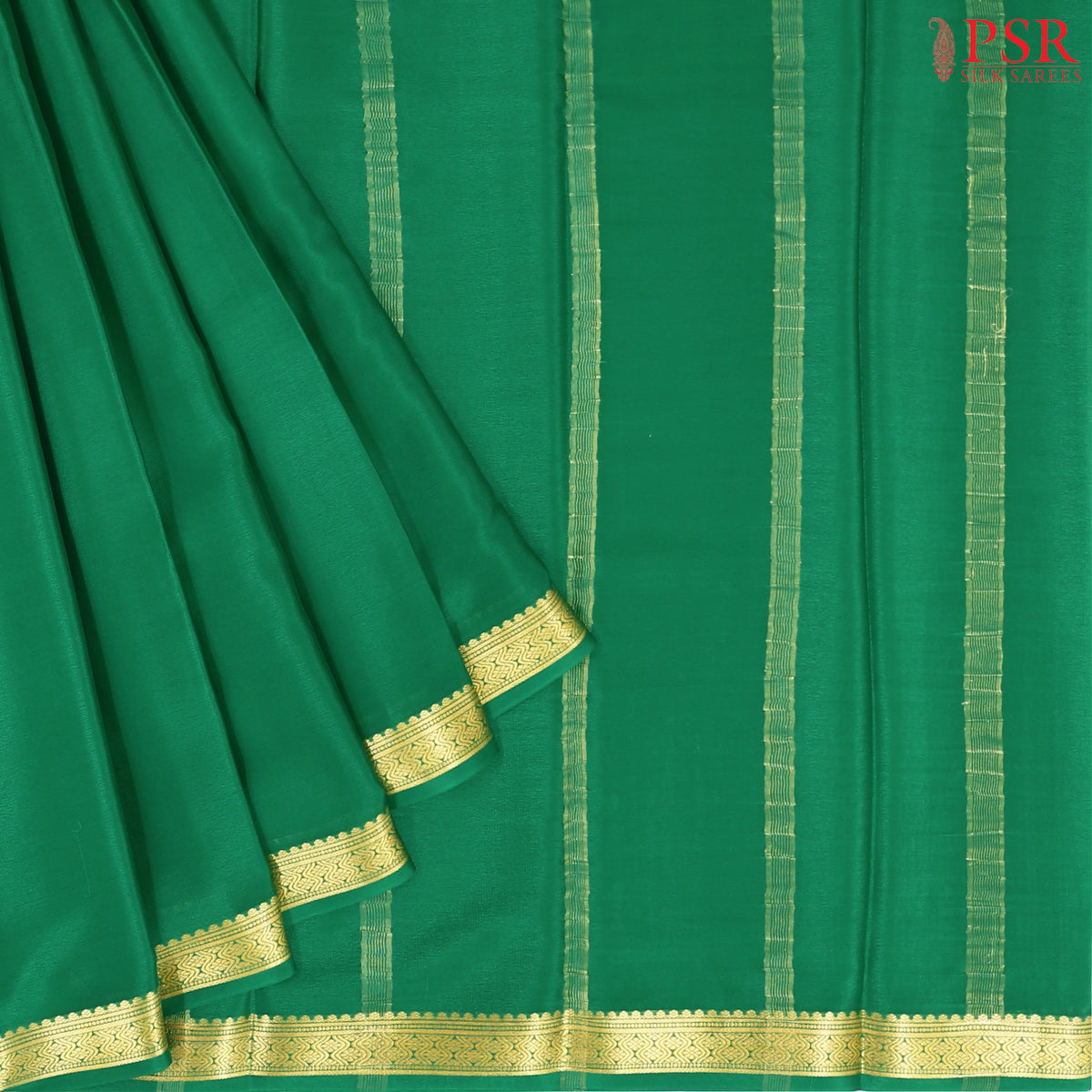 Emerald Green Mysore Silk Saree