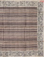 Hazelnut Beige & Brown Kadhi Tussar Silk Saree