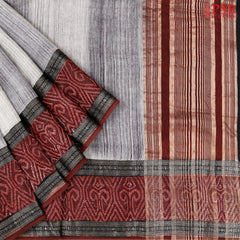 Light & Dark Grey Assam Saree