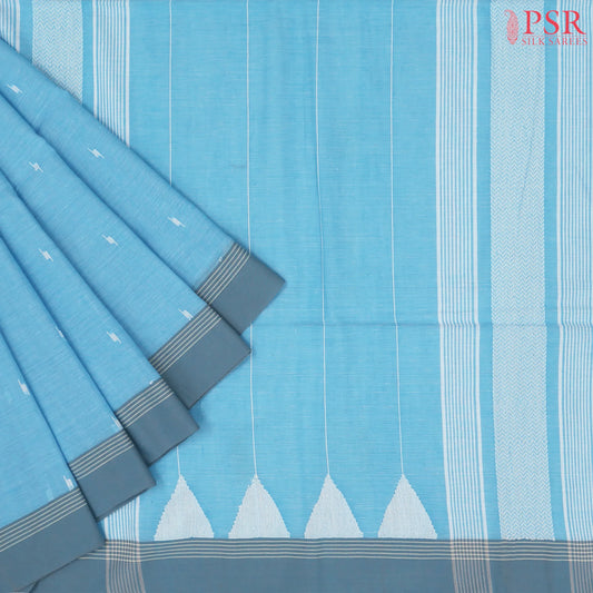 Sky Blue Byloom Cotton Saree