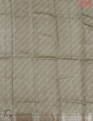 Triple Grey Olive Assam Silk Dress Material