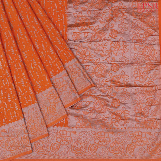 Saffron Georgette Saree