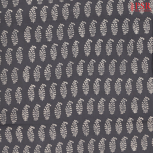 Grey Cotton Print Running Material