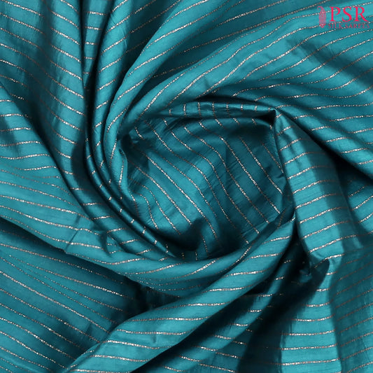 Dark Peacock Blue Chiniya Silk Saree