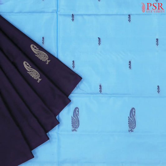 Dark Violet Vazhainaar Silk Saree
