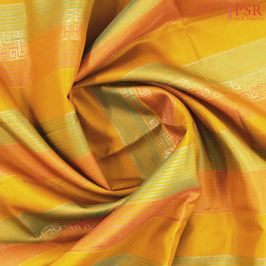 Mustard Yellow Soft Silk Saree