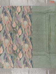 Grey Green Kadhi Tussar Silk Saree