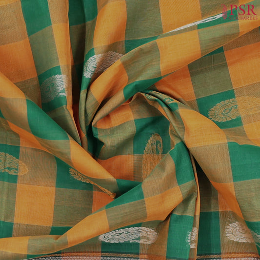 Green & Yellow Kovai Cotton Saree