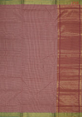 Maroon & Beige Mangalagiri Cotton Saree