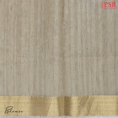 Beige Semi Dupion Saree