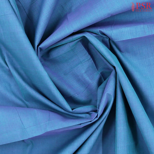 Dark Cerulean Mangalagiri Cotton Saree