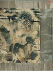 Olive Semi Dupion Saree