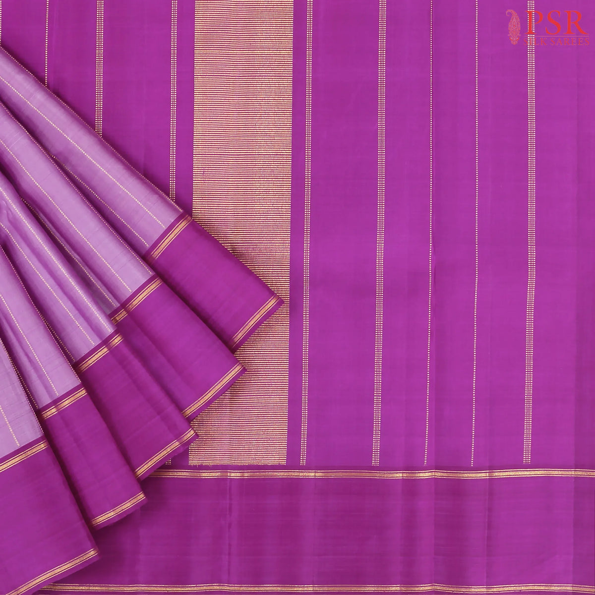 Orchid Purple Kanchipuram Tissue Silk Saree