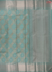 Turquoise Blue Kanchipuram Silk Saree