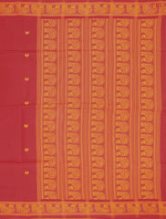 Persian Red Byloom Cotton Saree