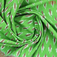 Parakeet Green Ikkat Cotton Saree
