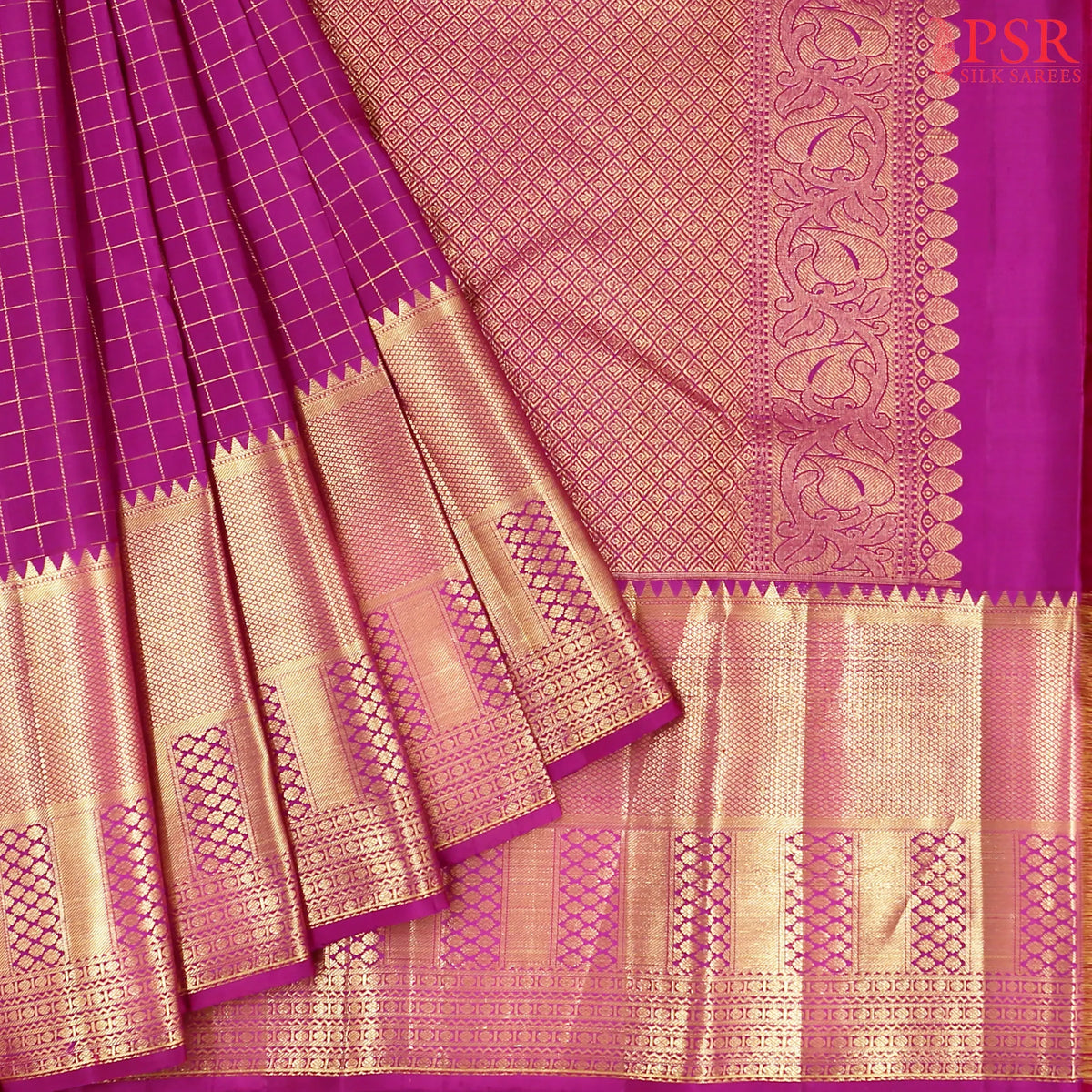 Vadamalli Purple Kanchipuram Silk Saree