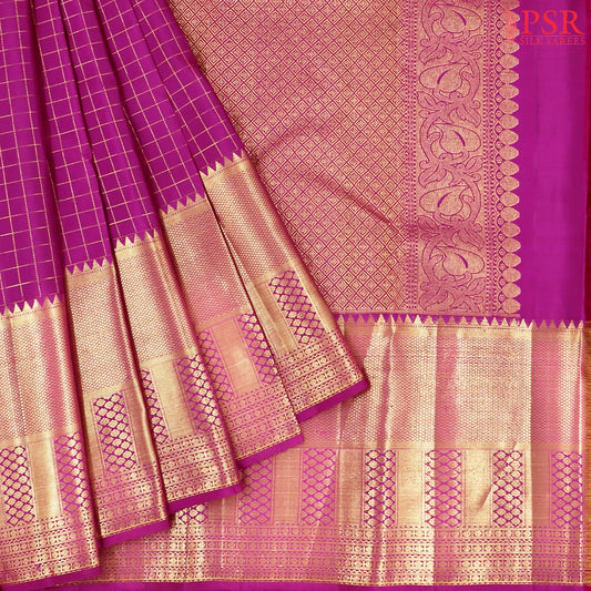 Vadamalli Purple Kanchipuram Silk Saree