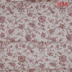 Rosy Beige Semi Tassar Print Running Material
