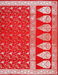 Red Banaras Art Silk Saree