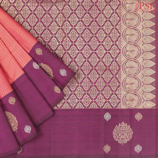 Crimson Red Kanchipuram Silk Saree