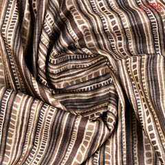 Hazelnut Beige & Brown Kadhi Tussar Silk Saree