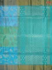 Blue & Green Soft Silk Saree