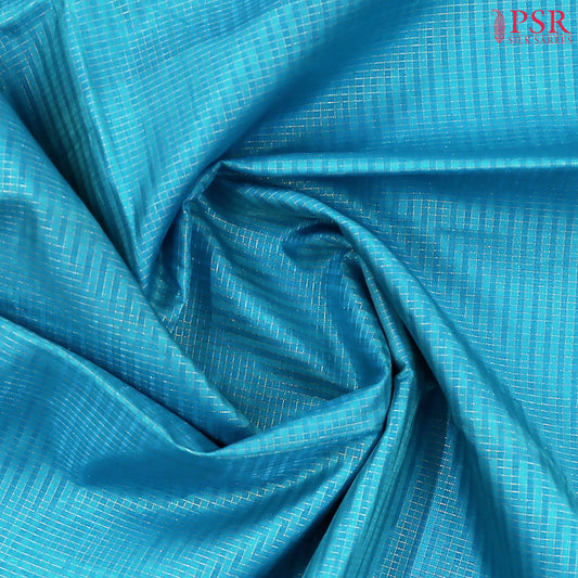 Cerulean Blue Kanchipuram Silk Saree