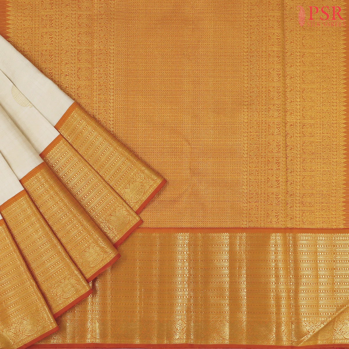 Light Beige Kanchipuram Silk Saree