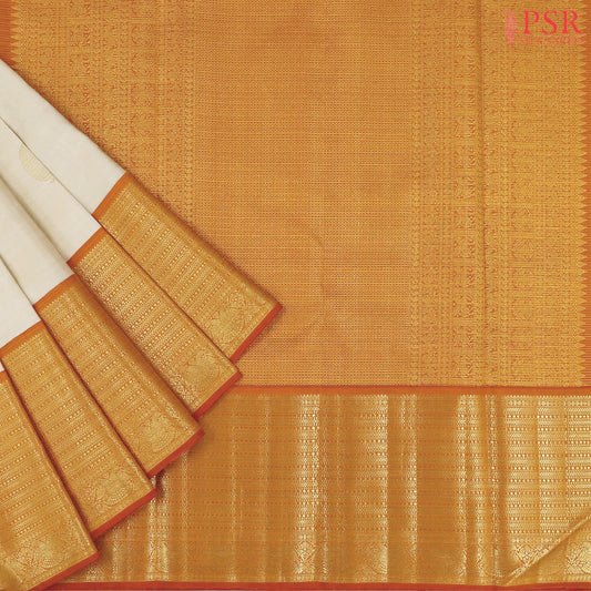 Light Beige Kanchipuram Silk Saree