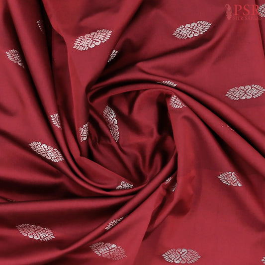 Dark Red Soft Art Silk Saree