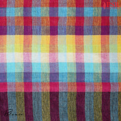 Multicolor Linen Saree