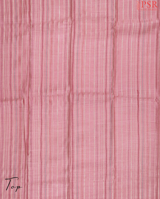 Light Pink Tassar Silk Dress Material